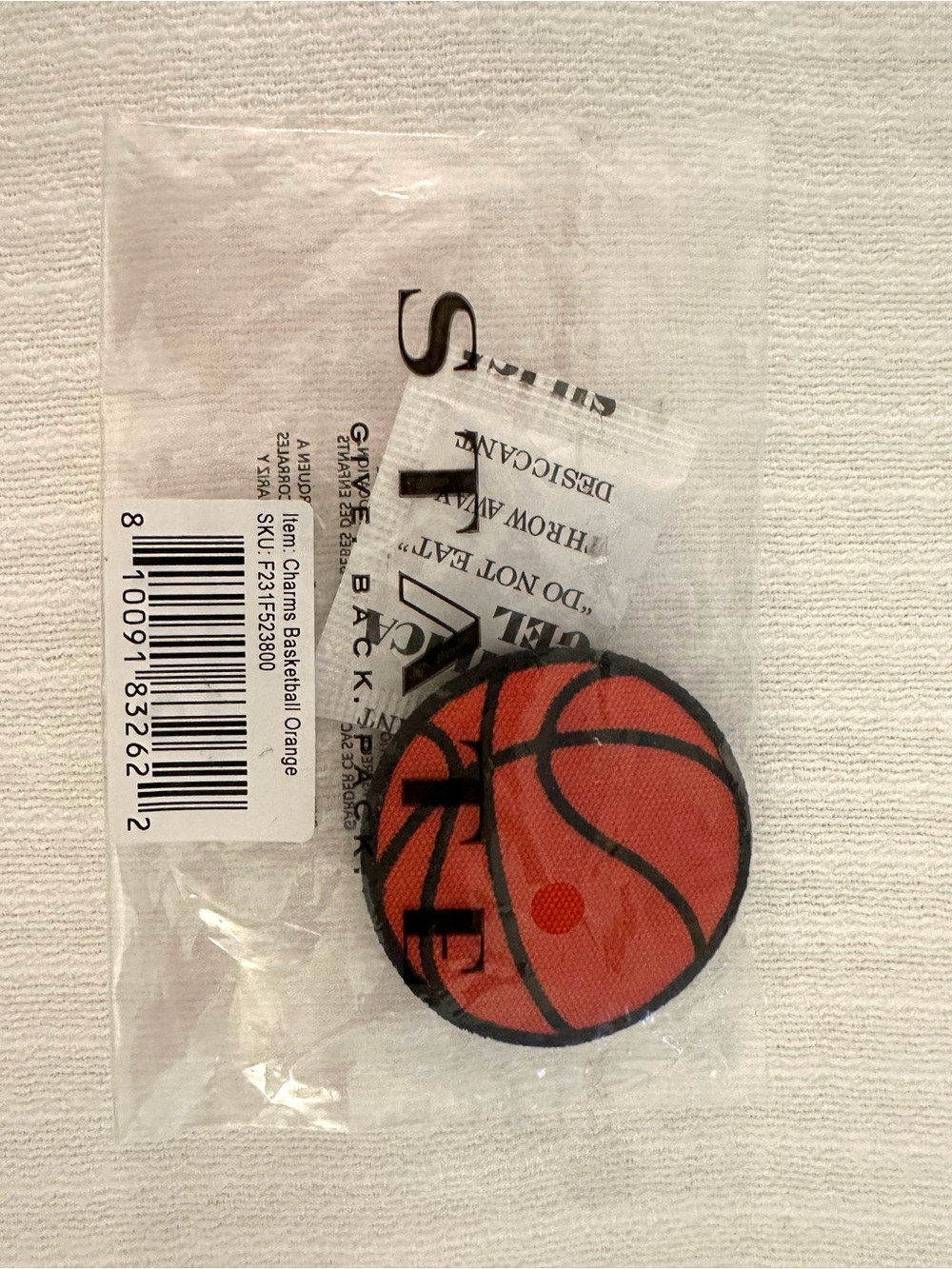 STATE Orange Basketball Bag Charm - for State Backpack